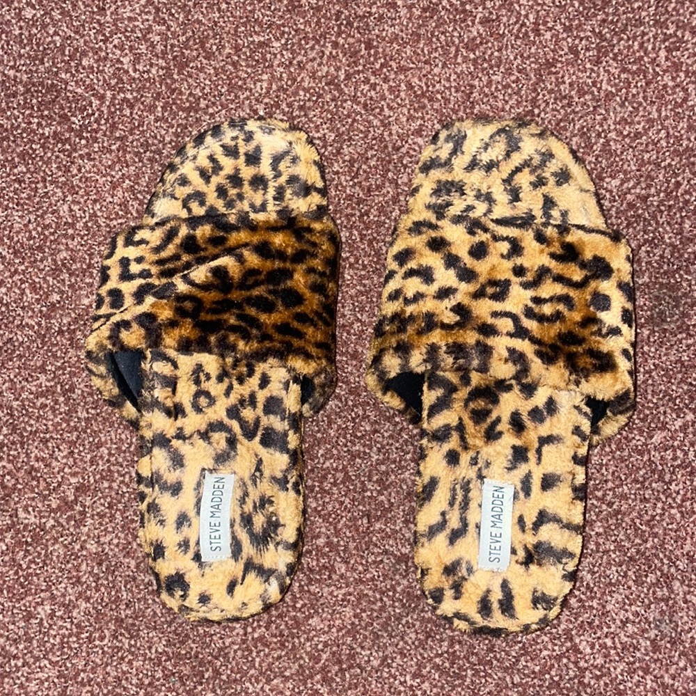 Steve Madden Animal Print Slippers